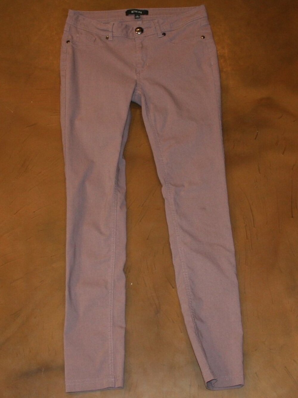 ACTIVE USA Light Purple Pants Stretch Medium 27 x 28 5-Pocket Slim Womens Jeans